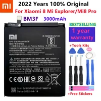 xiao mi 100 orginal bm3f 3000mah battery for xiaomi 8 mi 8 explorermi8 pro bm3f phone replacement batteries tools free
