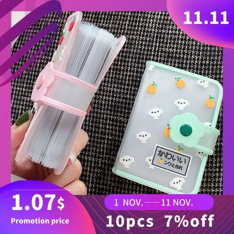 Lovely Bear Card Holder 26 Card Slots Name Card Book Cartoon Friut Animals Photocard Holder Binder Photocards Business Card Bags