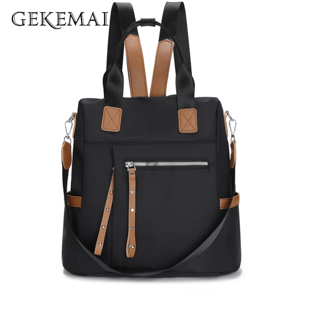 

Высококачественный Женский рюкзак из ткани Оксфорд, модный однотонный женский рюкзак с защитой от кражи, новая Женская Студенческая сумка, ...