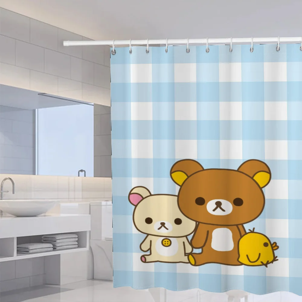 R-RilakkumaS Занавеска Для Душа В Современном Стиле Полиэстер Складная Перегородка