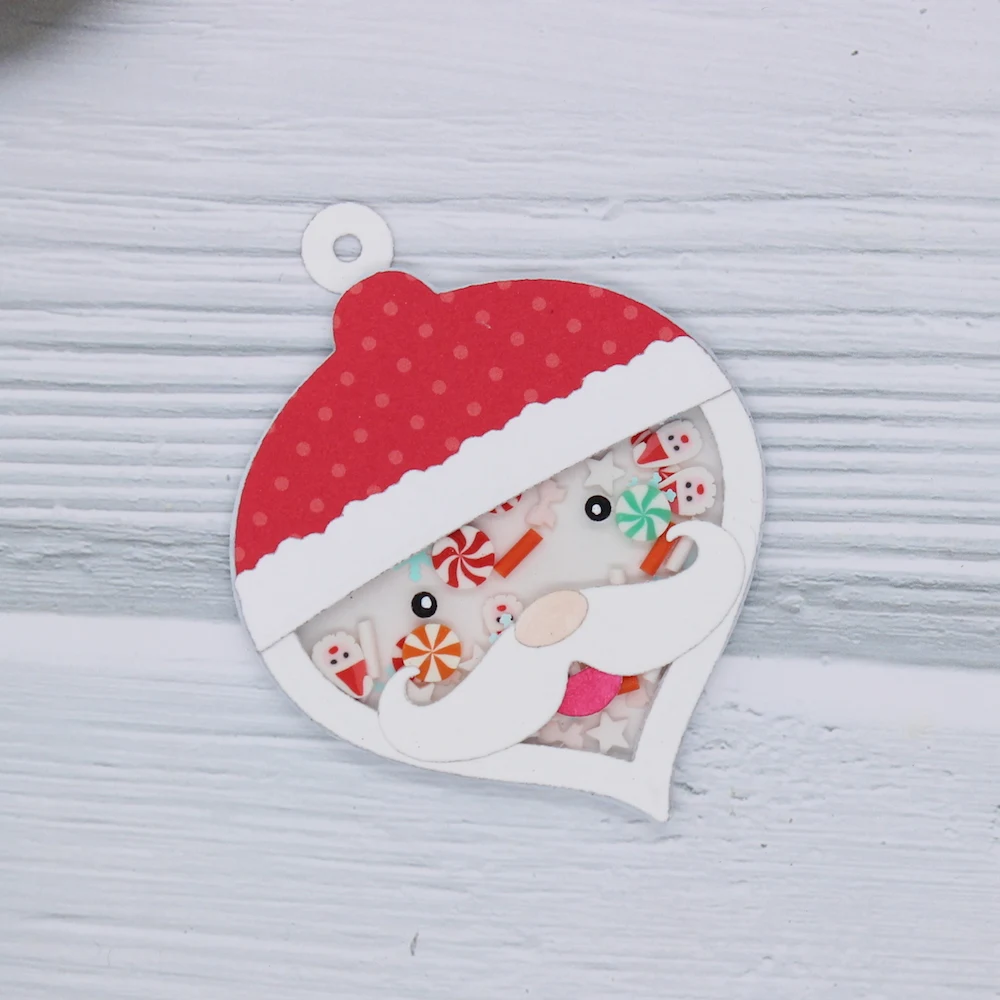 

KSCRAFT Santa Shaker Christmas Ornament Metal Cutting Dies Stencils for DIY Scrapbooking Decorative Embossing DIY Paper Cards