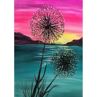 gatyztory picture by numbers for adult colorful dandelion oil painting by number diy frame acrylic oil paint kits home decor art