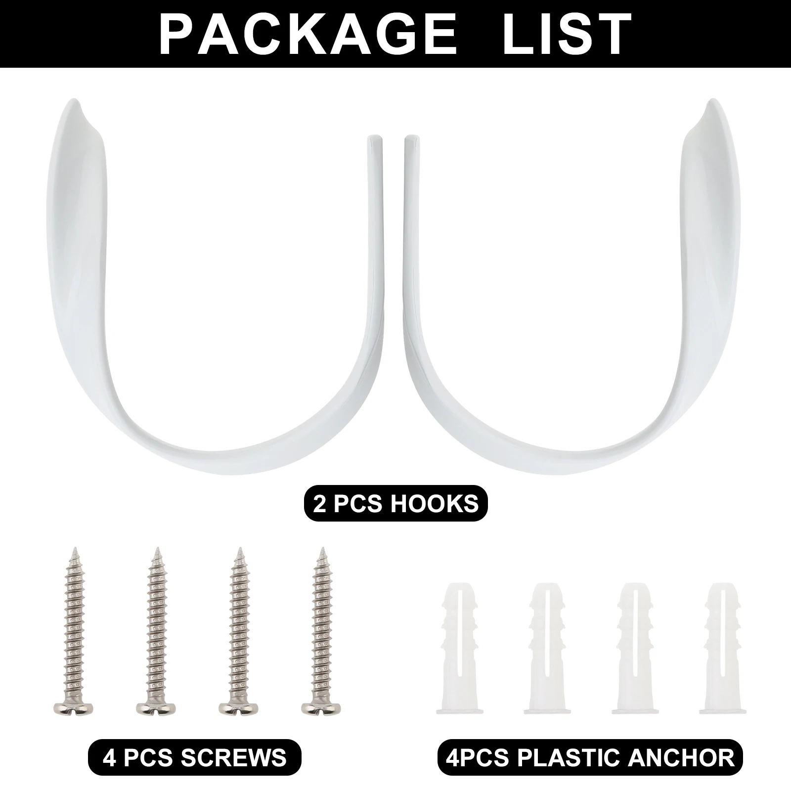 

2 шт. современные компактные U-образные занавески из алюминиевого сплава для гостиной/спальни/офиса с винтами, настенный держатель для штор