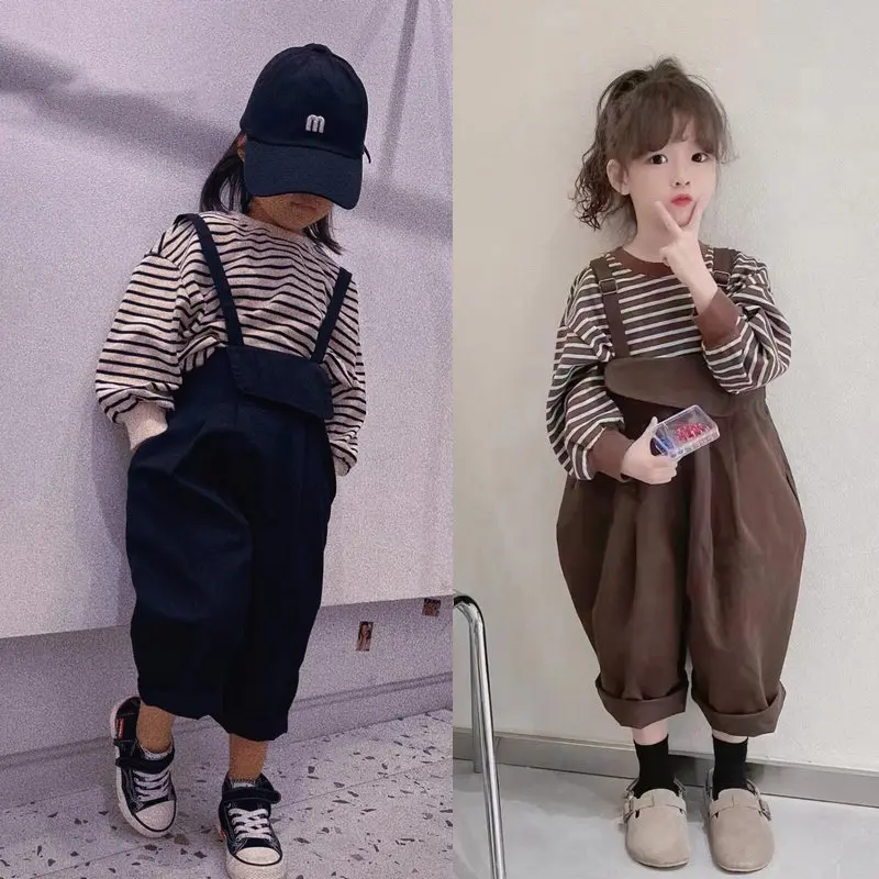 

Футболка и штаны на подтяжках для девочек 2-8 лет