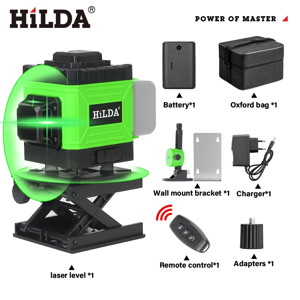 

HILDA 5/12/16 Линейный Зеленый Лазерный Уровень