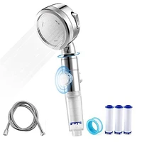 shower head with hoseshower with 3 jet typeone key water stop shower with dual filter system to remove mineral deposit