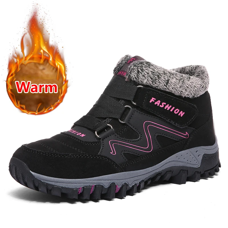 

Зимние ботинки унисекс, теплые хлопковые кроссовки для мужчин и женщин, удобные ботильоны, плюшевая подкладка, замшевая ткань, уличная спортивная обувь