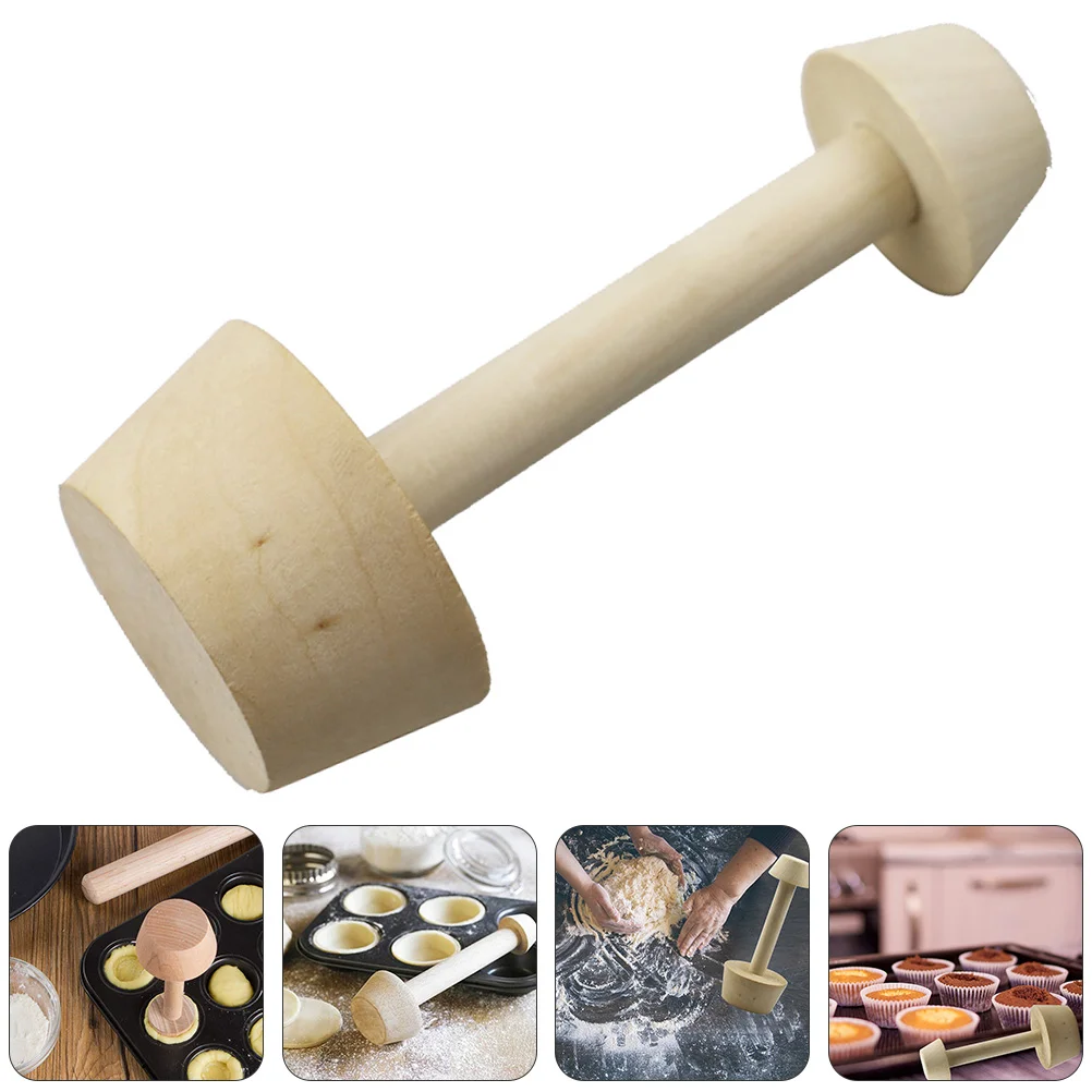

Tart Tamper Wooden Pusher Pastry Egg Tool Dough Kitchen Potato Masher Baking Wood Muffin Dessert Shaper Cheesecake Ended Making