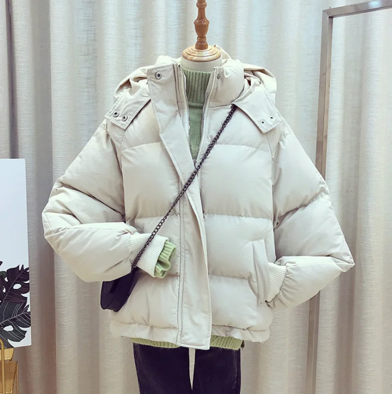 Cotton-padded Womens Jacket  Short New Loose Bread Winter Padded Cotton-padded Coat for Women