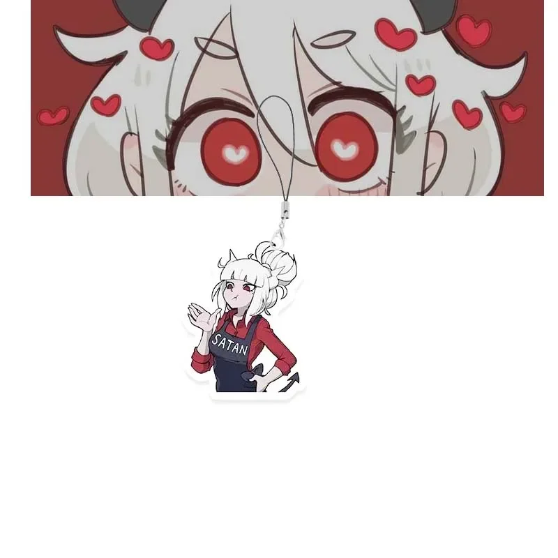 Фото Новый helltaker акриловые брелки для телефона мультфильм рюкзак кулон брелок Kawaii брелок аксессуары №4