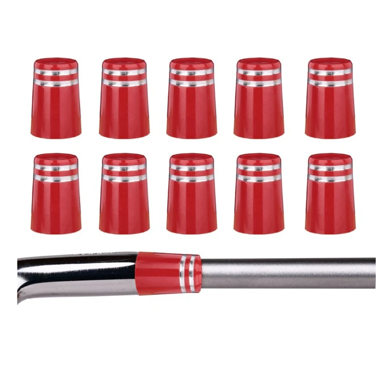 

10 Pieces 0.355 Ferrules Golf Ferrules Tapered Ferrule with Double Silver Ring Golf Shaft Accessories Universal 55KD