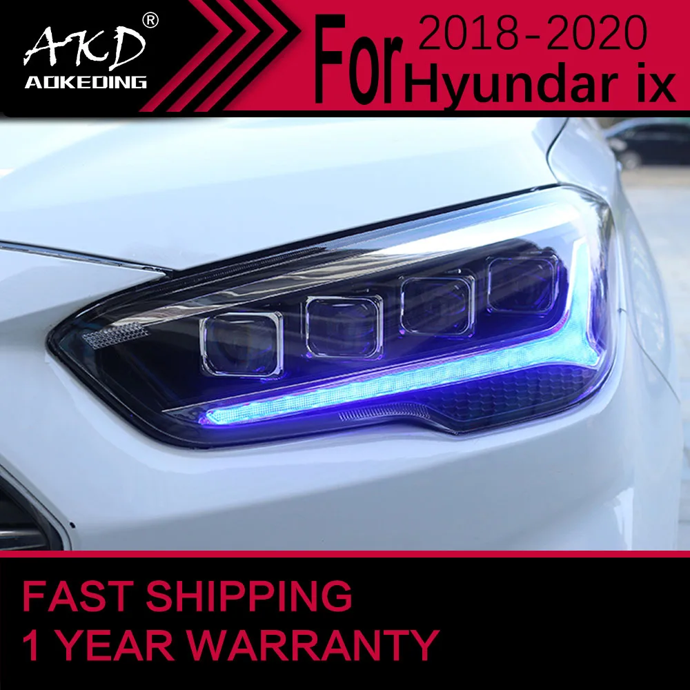 

Car Lights for Hyundai IX35 LED Headlight 2010-2016 Head Lamp Drl Projector Lens Automotive Accessories