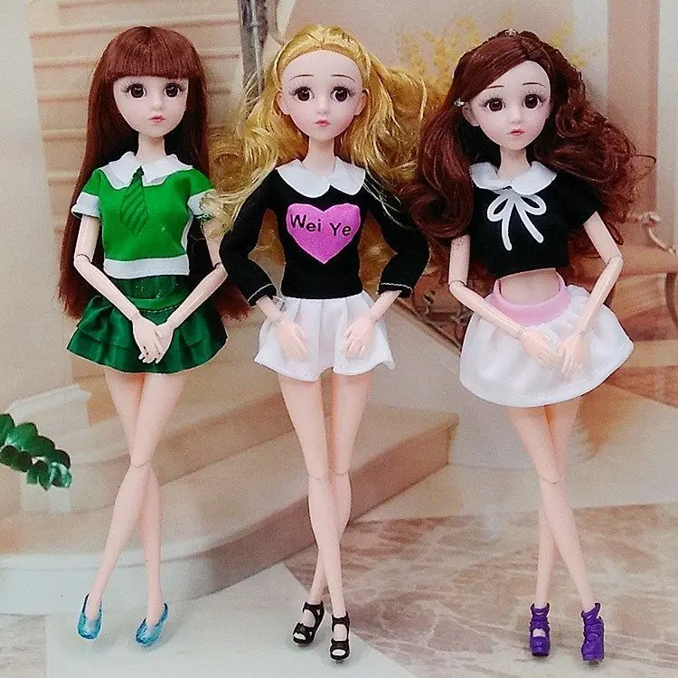 

[MYKPOP] Foreign Doll Clothes Fashion Short Skirt Casual Dress Suit Girl Toy 1/6 Barbie BJD Doll SC23042401