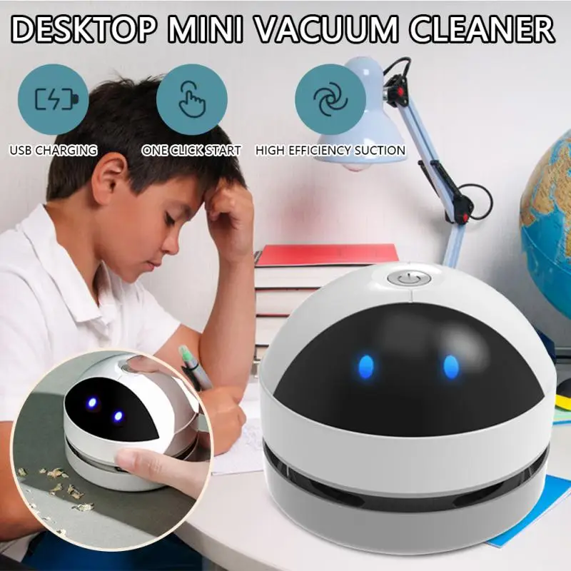 

Mini Vacuum Desktop Vacuum Cleaner Eraser Crumbs Trash Keyboard Cleaner Rechargeable Sweeper Robot Home Office Computer Desk