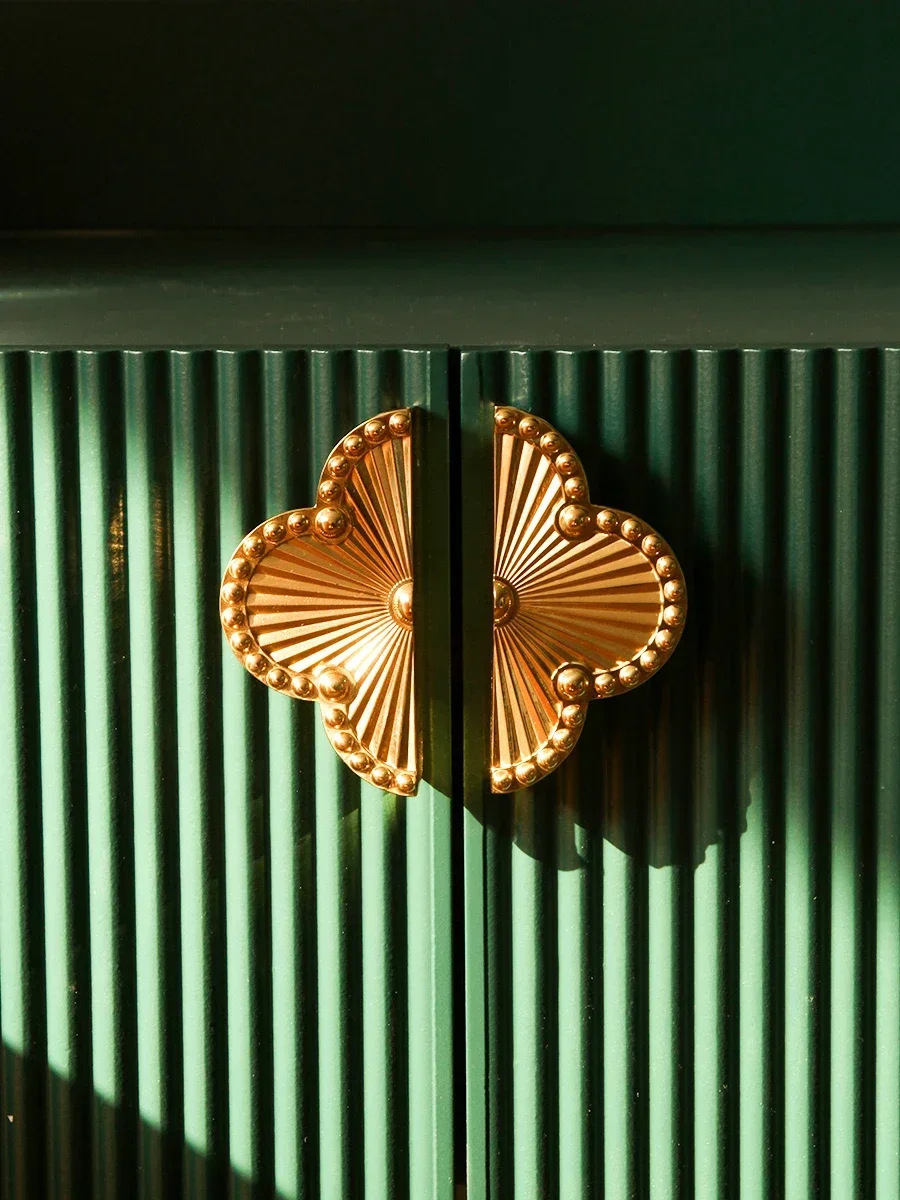 Винтажные латунные дверные ручки шкафа французские легкие роскошные