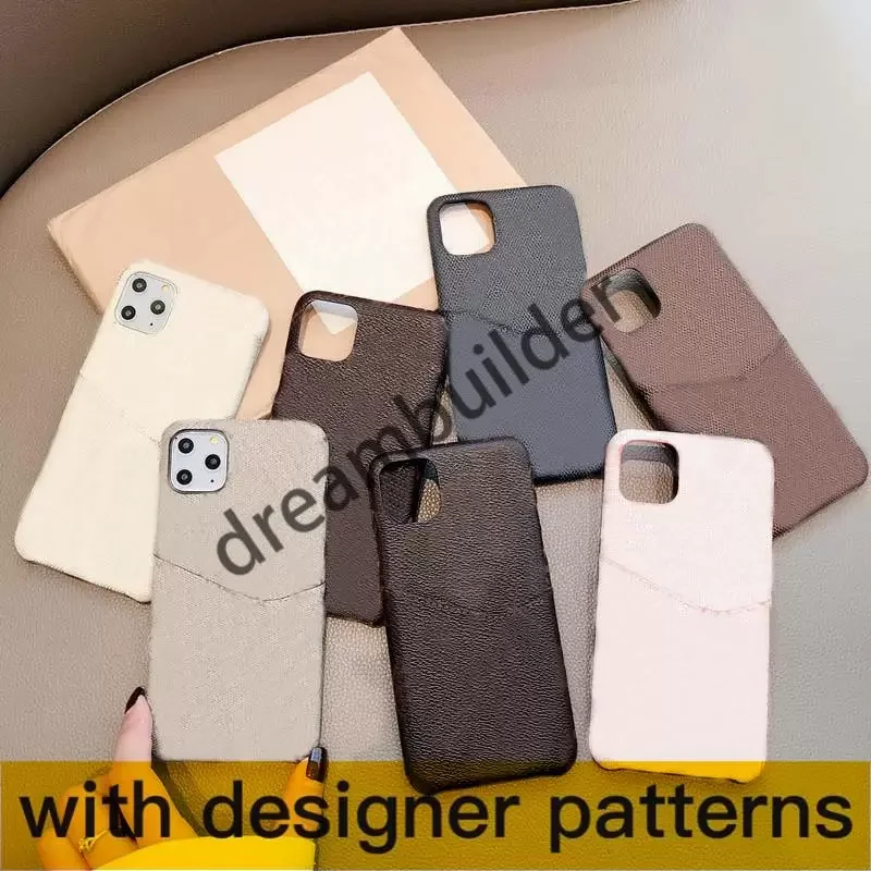 Wallet Card Pocket Phone Case for IPhone 13 11 12 Pro Max Mini XS XR X 8 7 6S Plus SE 2020 SE 2 Luxury Brand Designer Cover