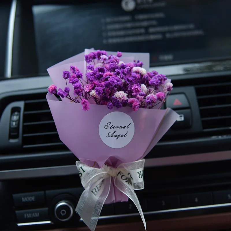 

Gypsophila Dry Flower Car Air Freshener Creative Bouquet Car Air Vent Clip Fragrance Clip Auto Accessories Interior Perfume Gift