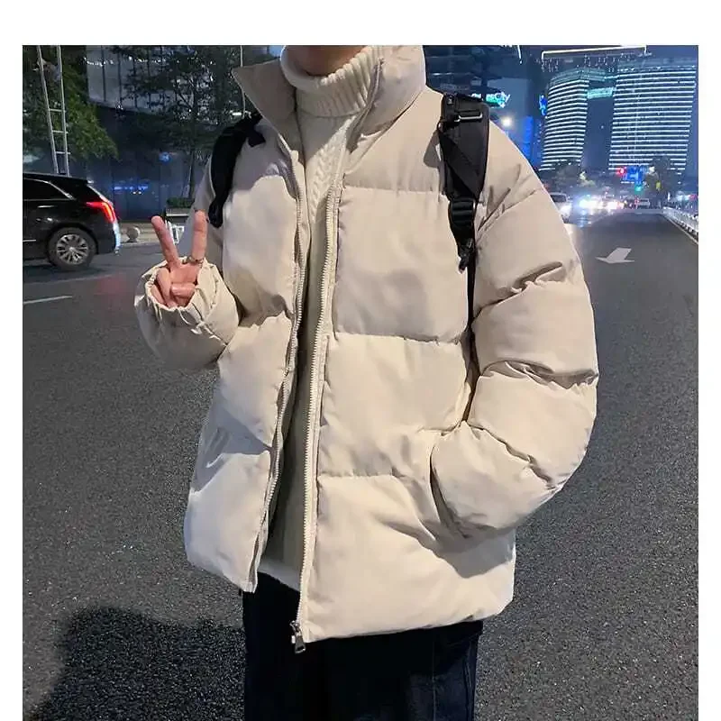 Парка в стиле ретро для мужчин и женщин уличная одежда однотонная теплая куртка