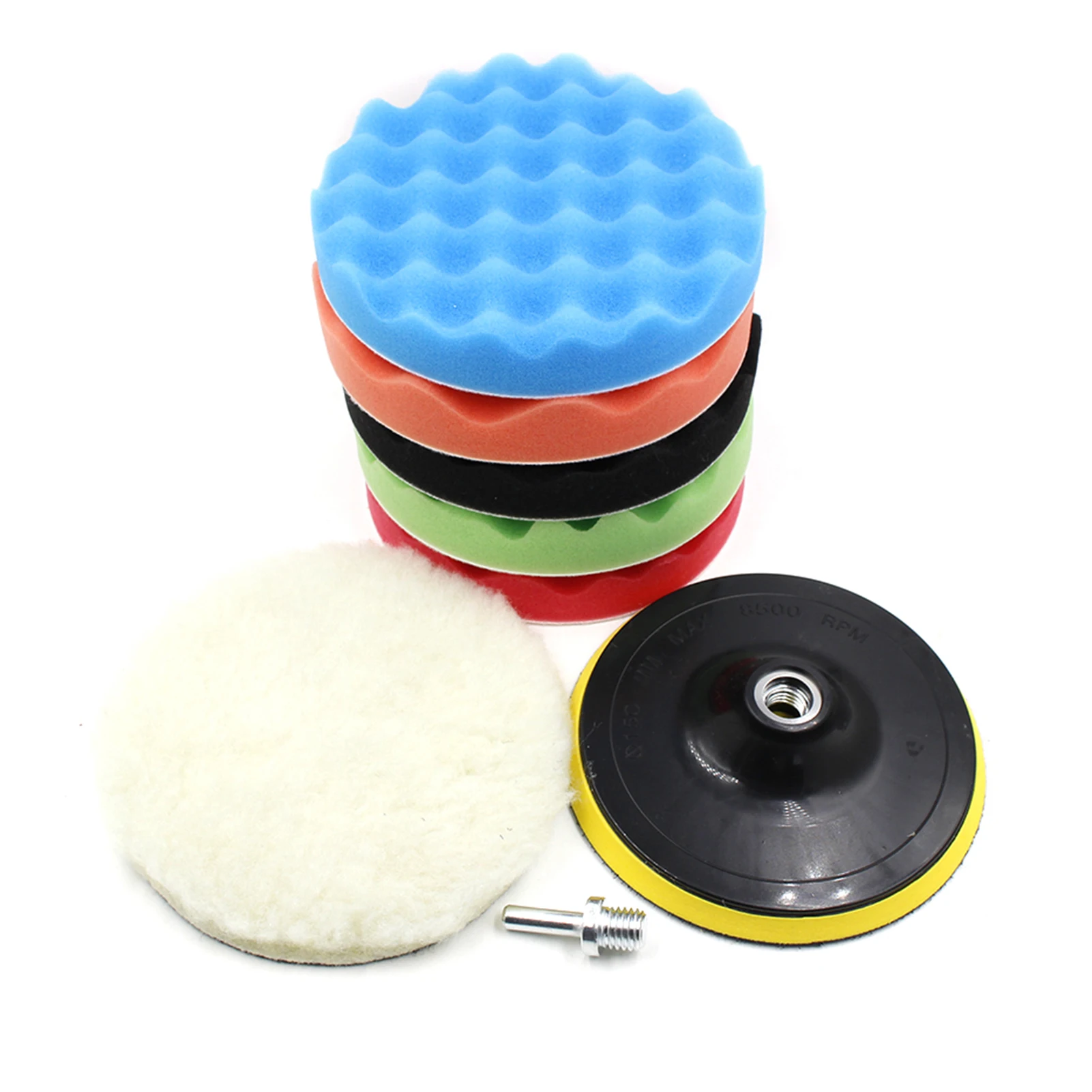 

8 Pcs Mini Car Polisher Machine Scratches Killer Detailing RO/DA Tools With Sponge Pads Kit Accessories