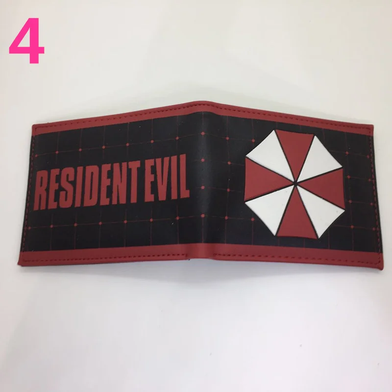 Фото Новые популярные короткие кошельки из искусственной кожи в стиле аниме Resident Evil, студенческие кошельки с аниме-мотивами, подарки №5
