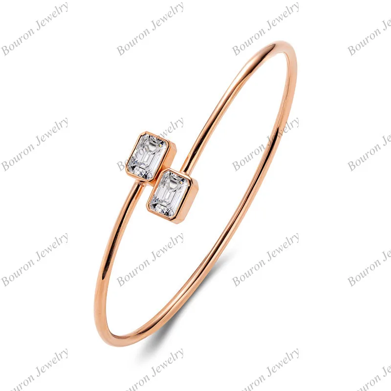 

Moissanite Bracelet Bangle Gemstone Stone Jewelry Factory Supplier 925 Sterling Silver