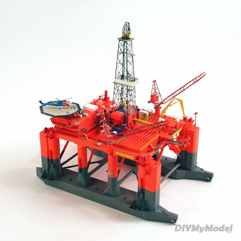 

1:400 Norwegian Bredford Dolphin Semi-submersible Oil Drilling Platform DIY 3D Paper Card Model Building Sets Military Model