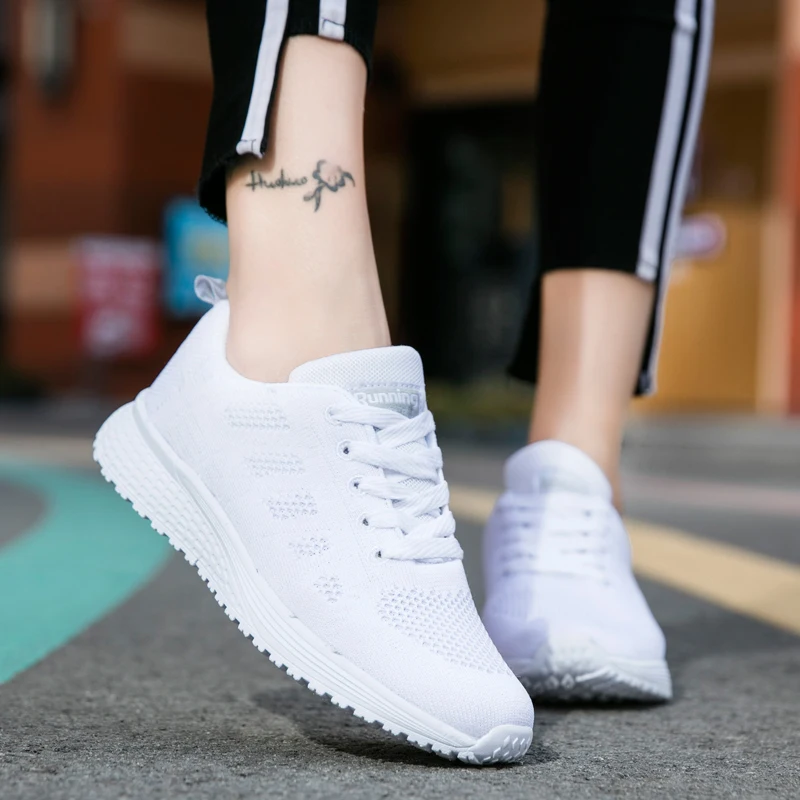 

Shoes Women Casual Shoes Fashion Walking Mesh Flat Shoe Woman White Sneakers Women Tenis Feminino Female Shoe