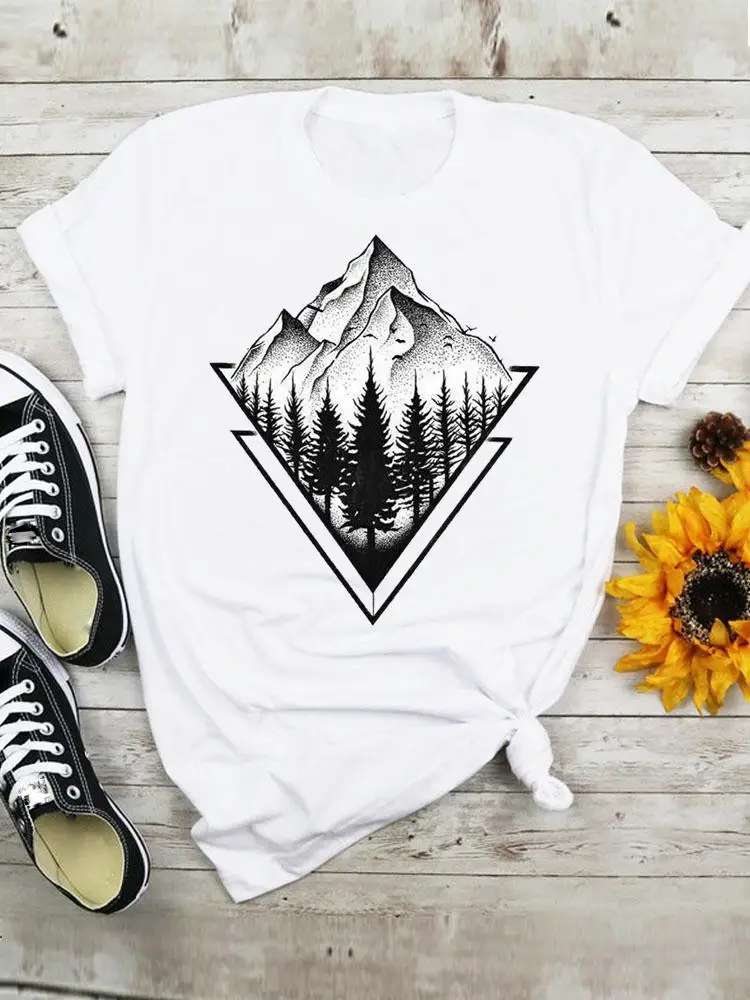 

Женская футболка с коротким рукавом, принтом и графическим принтом