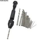 25 шт.компл. 0,5 мм-3 мм высокоскоростные стальные спиральные сверла прецизионная шпилька тиски модель спиральная дрель с микросверлами инструменты