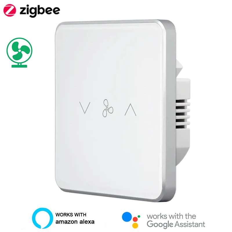 Lonsonho Tuya Smart Zigbee Fan Switch совместимый с Alexa Google Home Assistant Yandex Alice