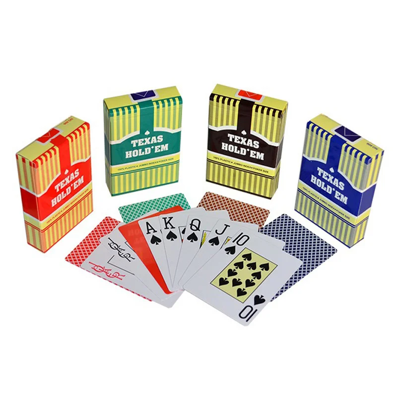 

54pcs/Deck Texas Waterproof PVC Plastic Magic Playing Card Set Durable Poker Board Game Texas Magic Box-packed Pub Club Game