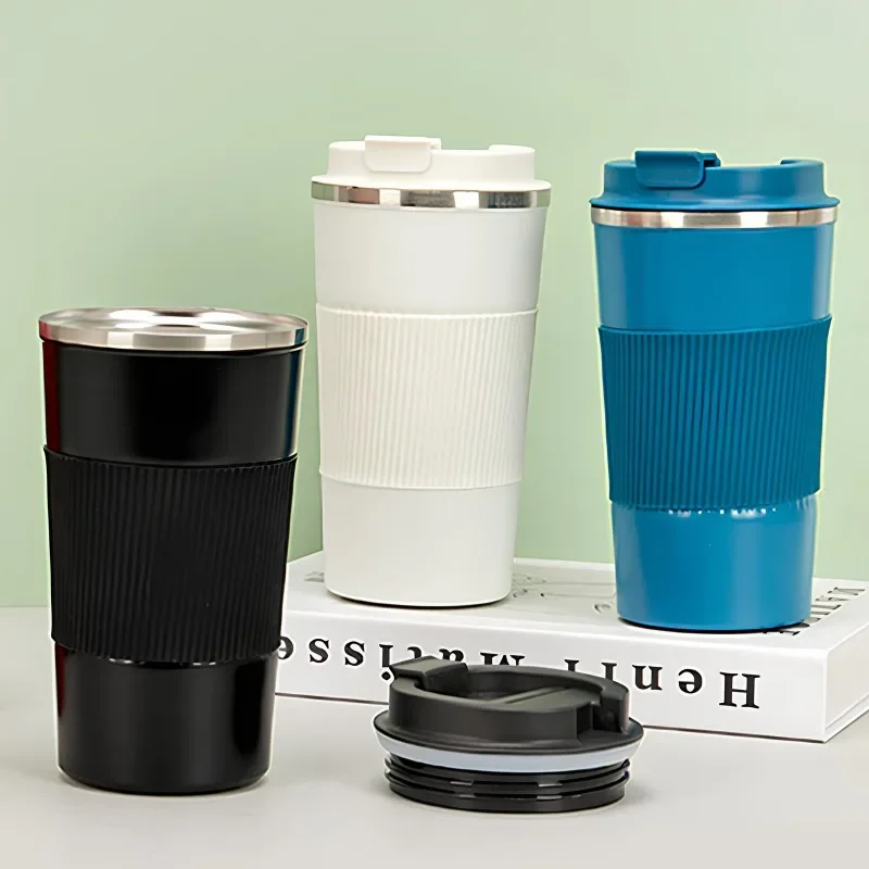 510ml Podwójny kubek termiczny ze stali nierdzewnej Kubek do gorącej i zimnej kawy Podróżny przenośny próżniowy Samochodowa szczelna kolba