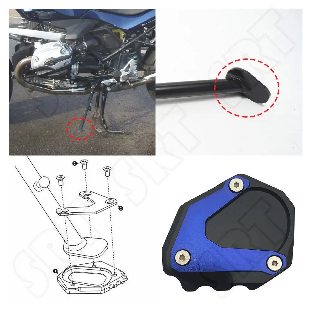 

For BMW R1200RT R1200R R1200ST R1200 RT R ST 2004-2013 Motorcycle Accessories Side Parking Kickstand Support Plate Extension Pad