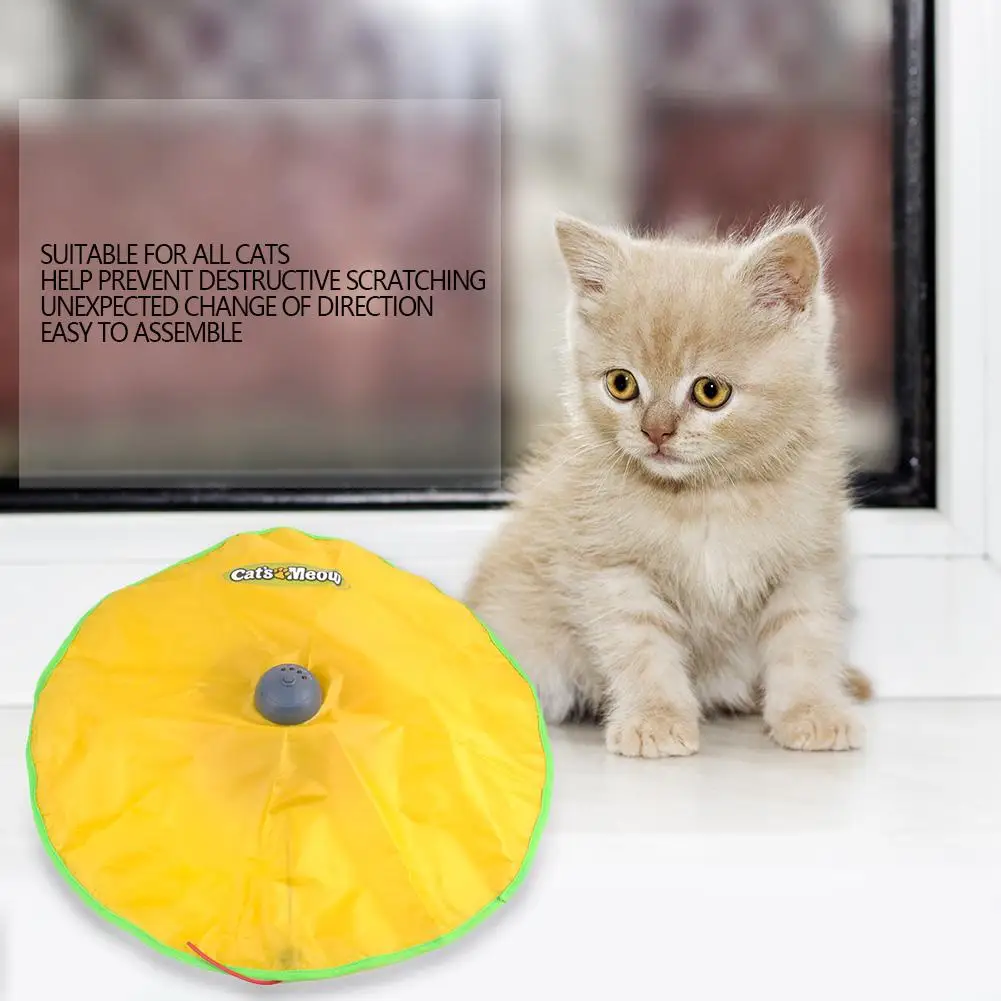 

Electric Cat Toys Pet Cat Turntable Interactive Rotating Funny Cat Stick Cat Hunting Toys Puzzle Smart Pet Cat Toys Home Animal