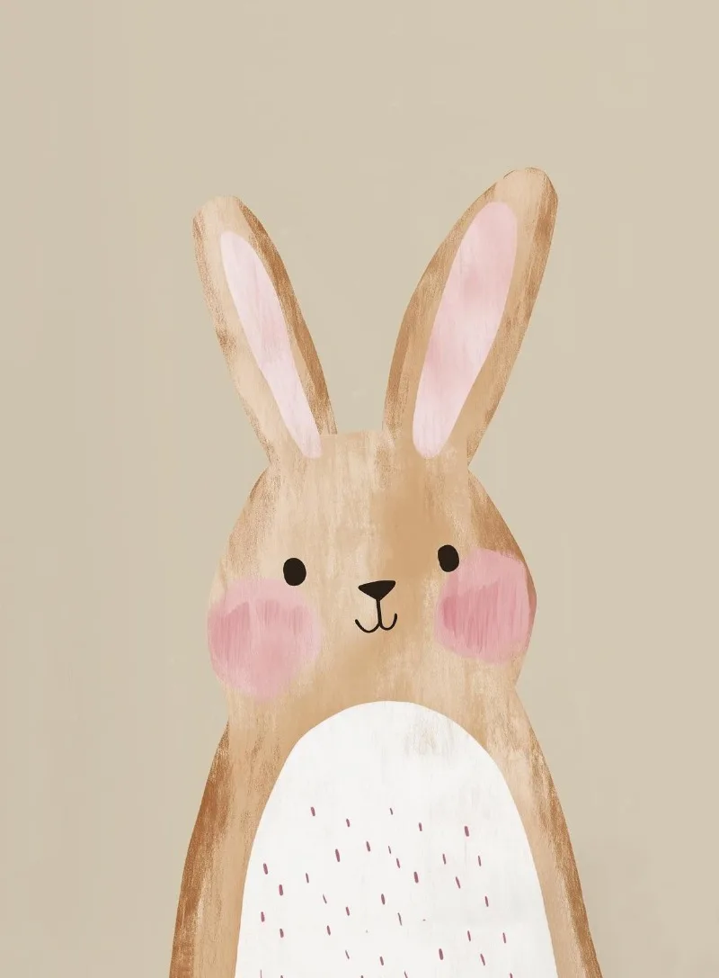 

Живописный постер с лисой и единорогом на холсте