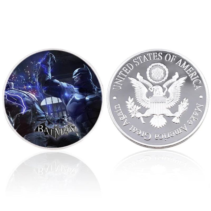 

1pc Classic Sliver Coin Hero Bátman Original Design Coins Holiday Gift Best Collectibles Cool Room Decor Coin of Justice
