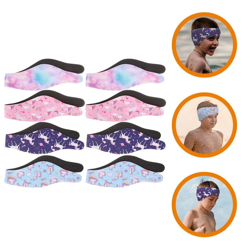 

8 Pcs Earmuffs Kids Swimming Headband Bathing Cover Sports Shower Diving Material Sbr Protection Swimmers Child