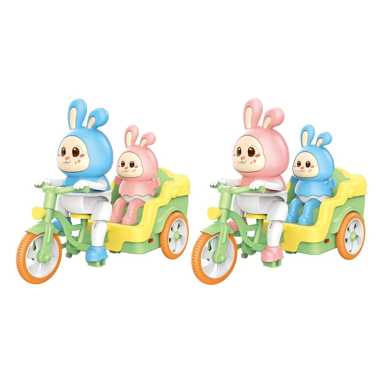 

Cute Rabbit Electric Tricycle Toy with Lights Music Bunny Riding Educational for Age 1 2 3 4 Preschool Children Kids Boys