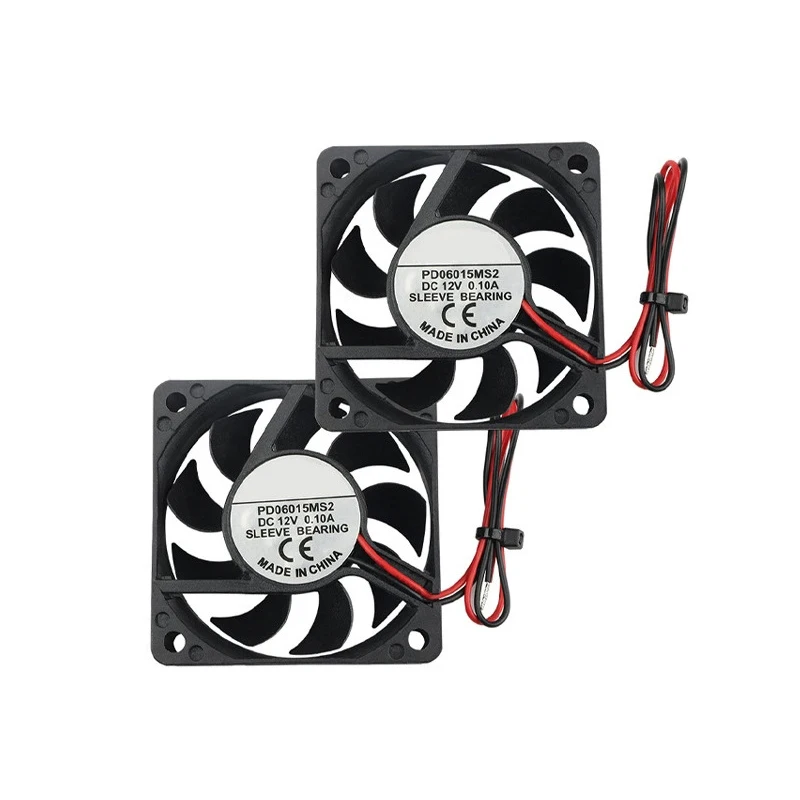 2 шт., аксессуары для 3D-принтера, 6015 осевой вентилятор, 12 В, а, об/мин, мм