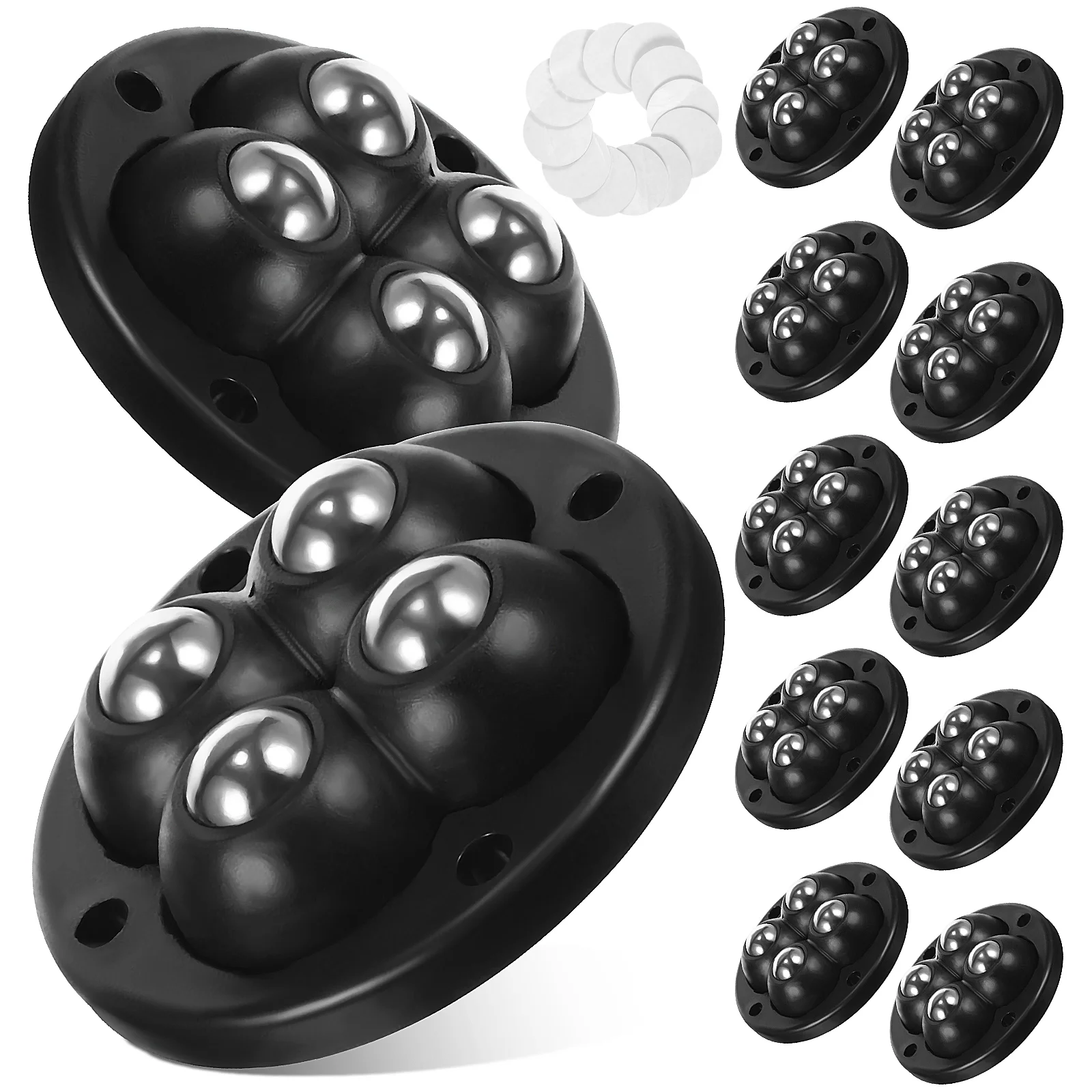 

12 Pcs Roller Caster Wheels Furniture Mini Duct Tape Adhesive Small Appliance Casters Mini Garbage Tape Accessories
