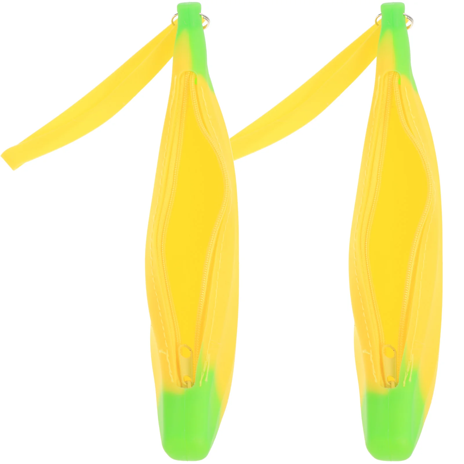 

Case Banana Silicone Box Purses Coin Zipper Funny Kawaii Fruit Pouch Big Artifical Model Realistic Fake Holder Brush Makeup