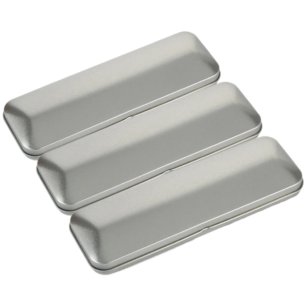 

3pcs School Tinplate Multipurpose Case Pen Storage Case