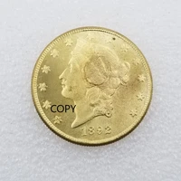 american 1892 20 dollars brass gold plated commemorative collectible coin gift lucky challenge coin copy coin
