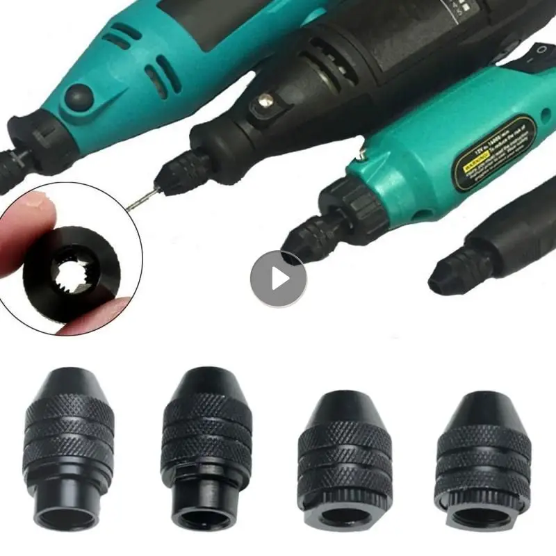 0.3-3.2mm Chuck Universal Drill Chuck Keyless Drill Chuck Rotary Tools 4 Size Mini Drill Bit Chucks Adapter Engraver Accessories