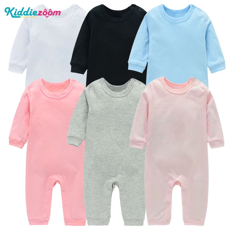 

Комбинезон для новорожденных Kiddiezoom однотонный, 100% хлопок, 3/6 шт.