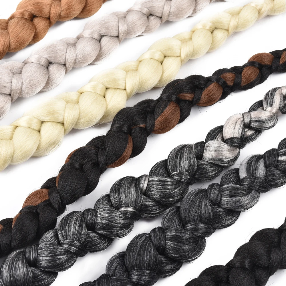 30inch Boxing Braids Strap Synthetic Chignon Tail With Rubber Band Hair Ring Crochet Braid Hair Ponytail Extensions