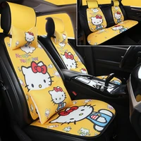 hellokitty car cushion kawaii four seasons universal cartoon car cushion girls car interior full cushion send headrest