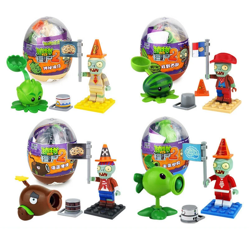 Plants vs. Zombies Theme Building Blocks Unisex ABS Plastic Puzzle Toys Mały rozmiar Nieregularny kształt dla dzieci w wieku 3+