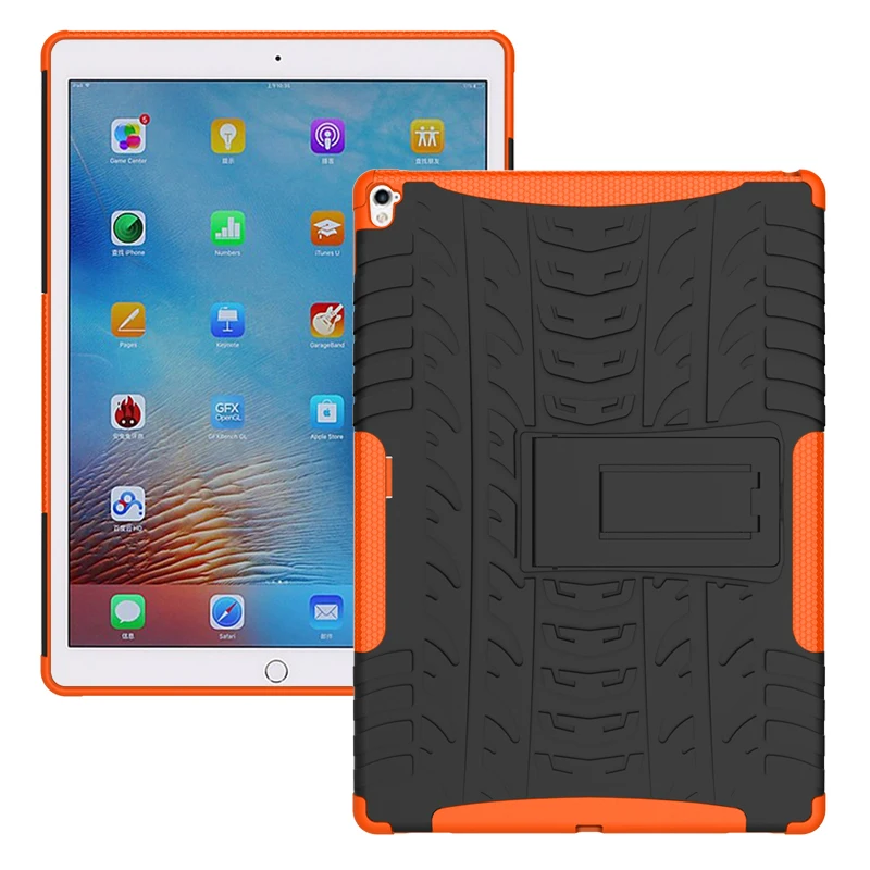 

Pencil Holder stand Case for Apple iPad Pro 9.7 A1673 A1674 A1675 Armor shell Shockproof Heavy Duty Kid Safe Tablet Cover +pen