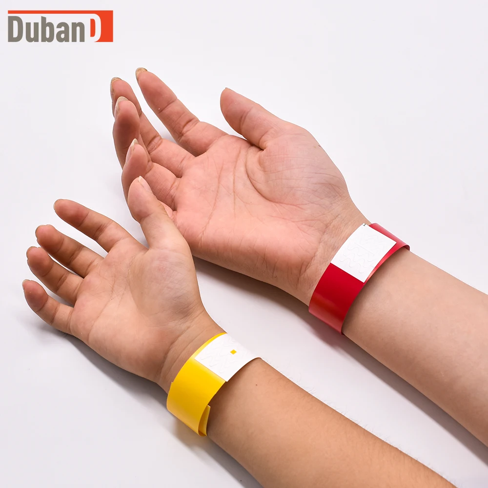 50-400pcs Synthetic paper Disposable bracelet wristband tyvek customized copywriting logo holiday activities